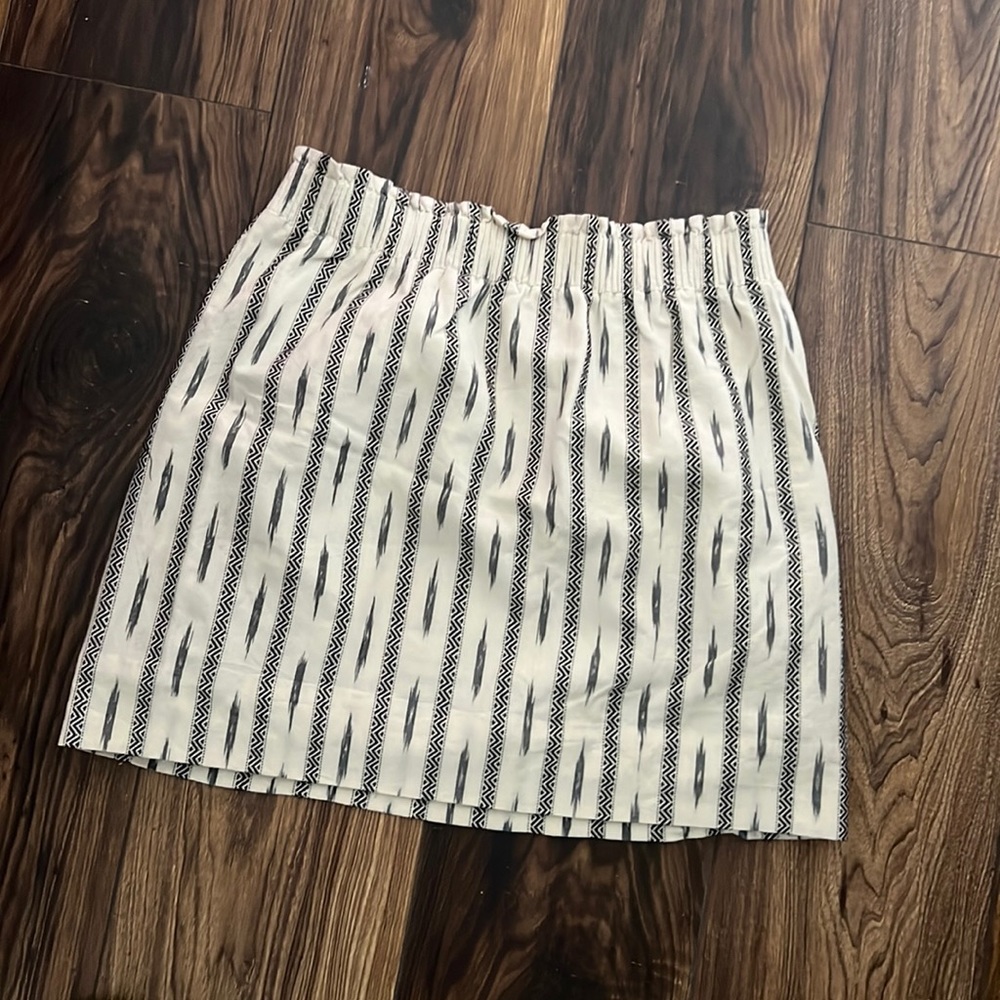 J crew cream elastic waist western boho skirt, size 4